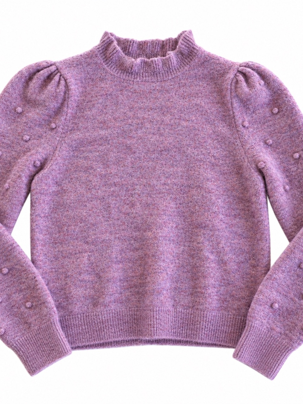 & Other Stories Lavender Puff-Sleeve Turtleneck Sweater